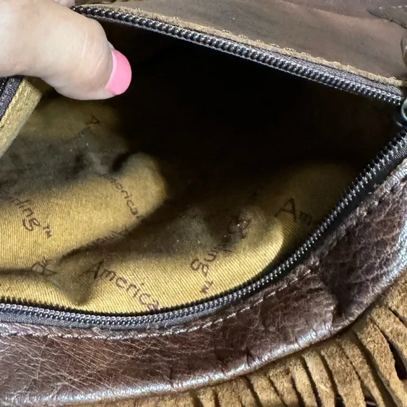 American Darling Brown and Turquoise Fringe Bag - Picture 6 of 6